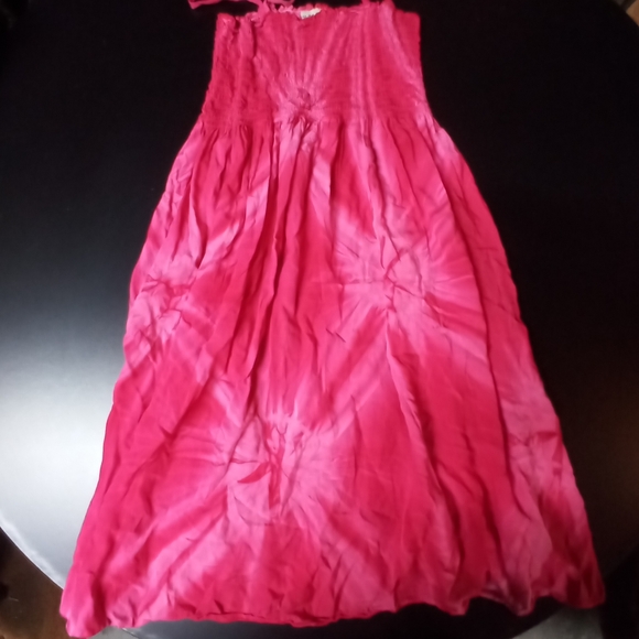 🎃2 for $20 Mix &Match🎃 Back To Bali Pink Tye Dye Swim Coverup Dress - Picture 2 of 7